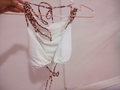 banador bikini halter triangulo con cordon lateral blanco