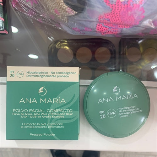 Ana Maria polvo compacto verde tono natural