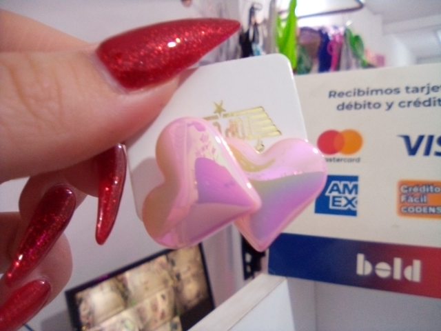 aretes rosados tornasol