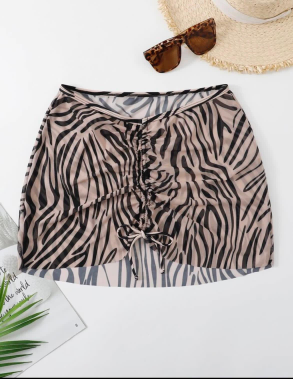salida de bano en falda animal print