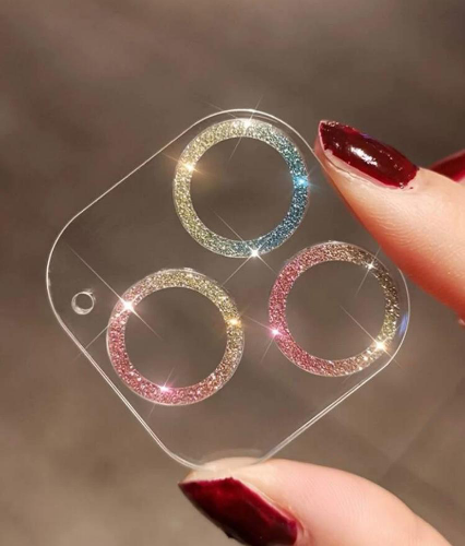 protector de lentes con glitter iphone 11