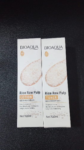 bioaqua rice raw pulp lotion y toner