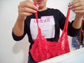 set de lenceria rojo con tiras